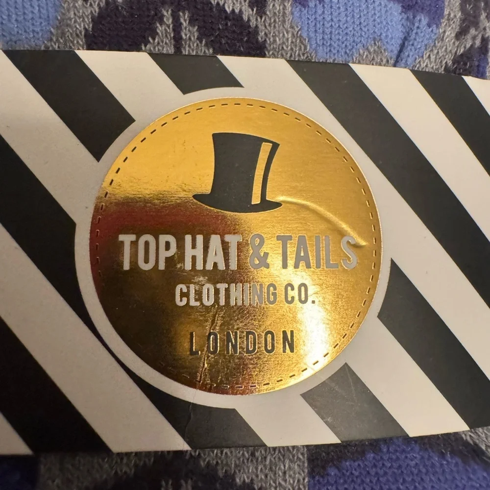 Top Hat & Tails Clothing Co London mens 3‎ pack crew socks shoe size 8-12